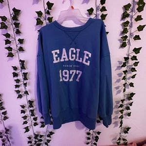 Blue crewneck from American eagle size small.